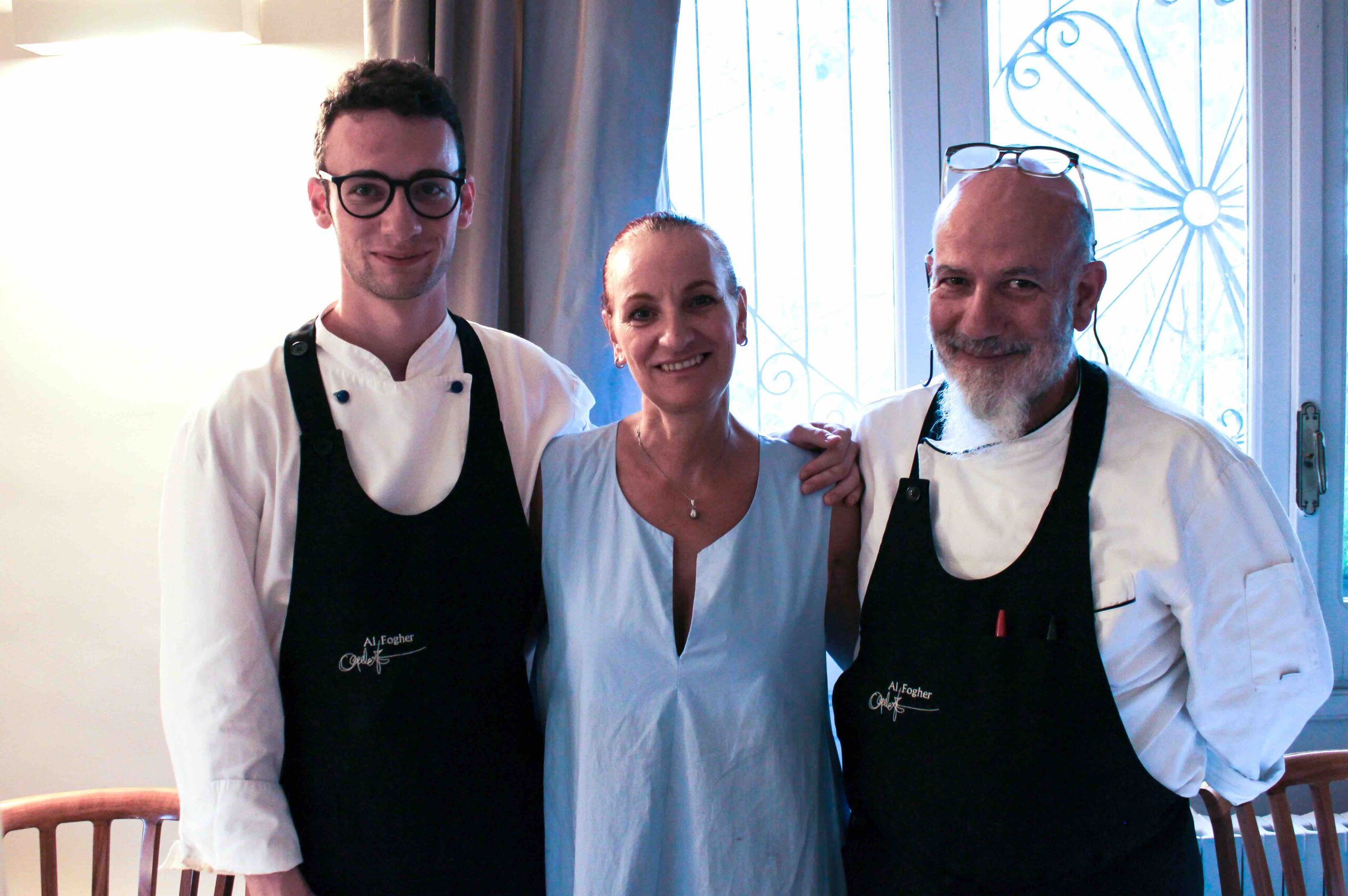 Al Fogher, lo chef Angelo Treno con la moglie Ernesta e il figlio Niccolò